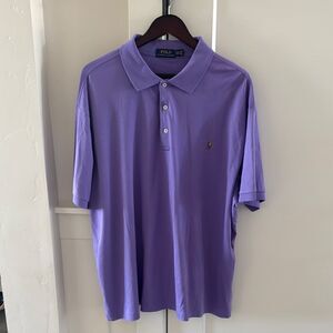 Polo by Ralph Lauren Classic Purple Polo Shirt Men’s Size 2XB 100% Cotton Casual